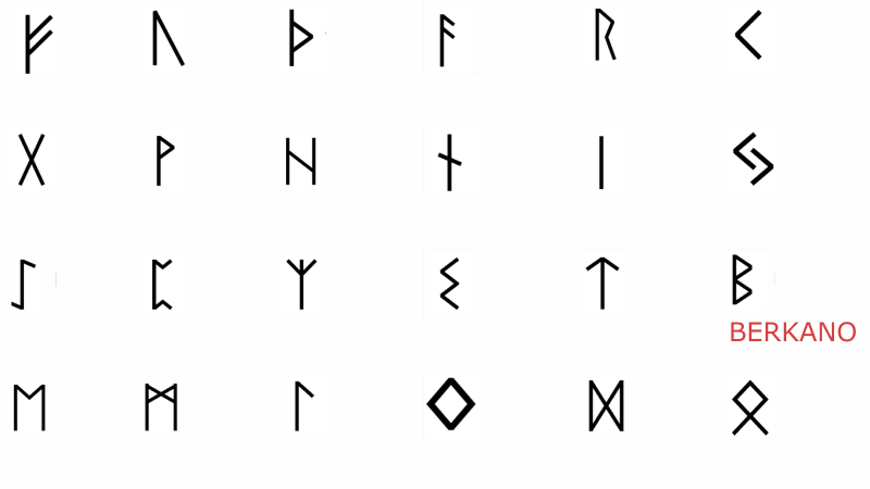 Berkano (ᛒ) — Runes illustration