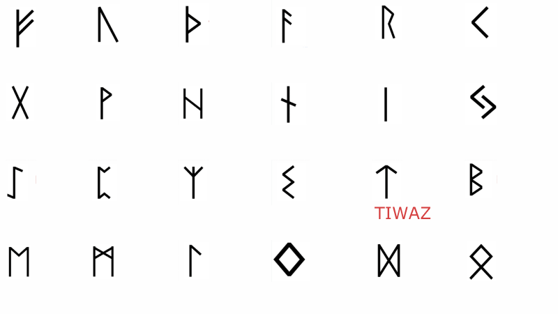 Tiwaz (ᛏ) — Runes illustration