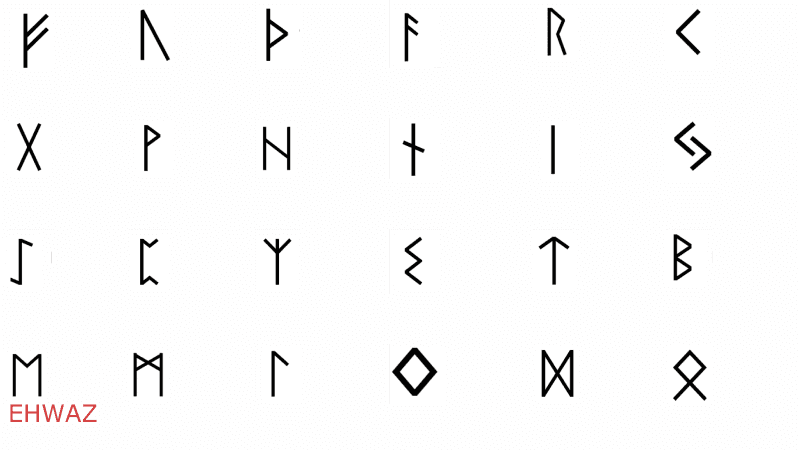 Ehwaz (ᛖ) — Runes illustration
