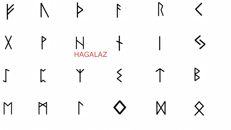 Hagalaz (ᚺ) — Runes illustration