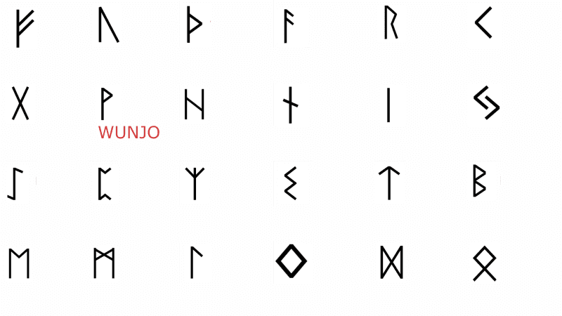 Wunjo (ᚹ) — Runes illustration